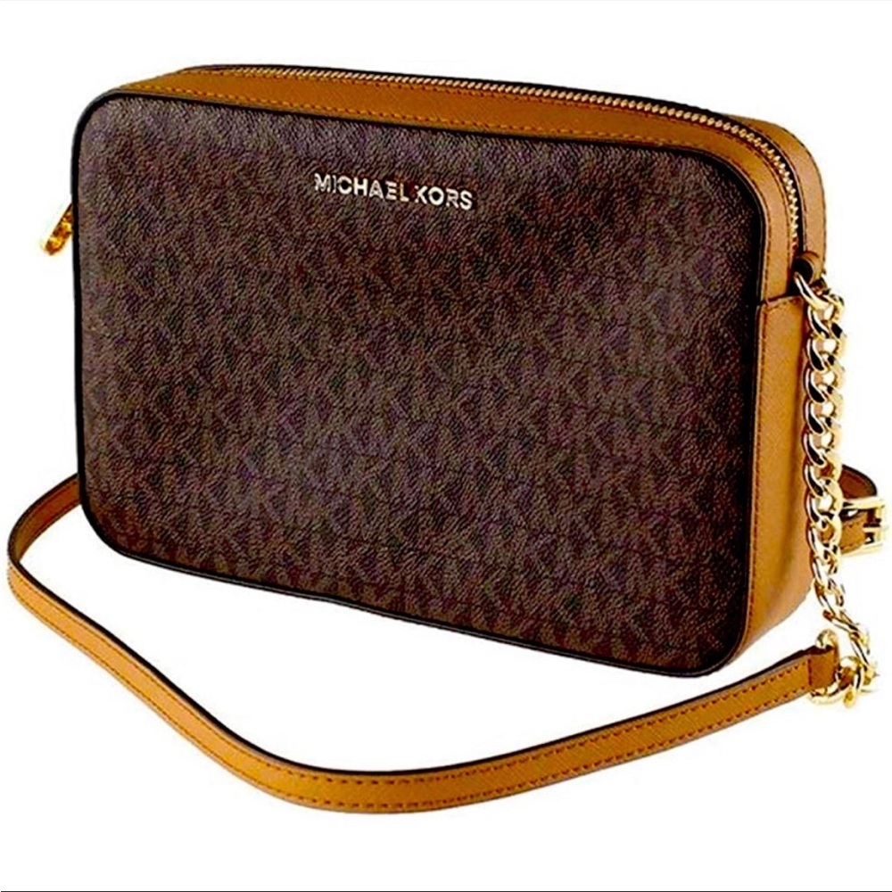 NWT Michael Kors Brown Jet set Large Crossbody Bag - Picture 10 of 10